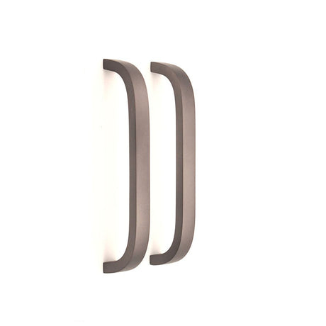 This is an image of Spira Brass - Curve Bar Cabinet Handle Gun metal grey Medium  available to order from T.H Wiggans Architectural Ironmongery in Kendal, quick delivery and discounted prices.