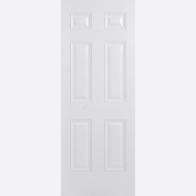 This is an image showing LPD - Colonial 6P Pre-Finished White Doors 813 x 2032 available from T.H Wiggans Ironmongery in Kendal, quick delivery at discounted prices.