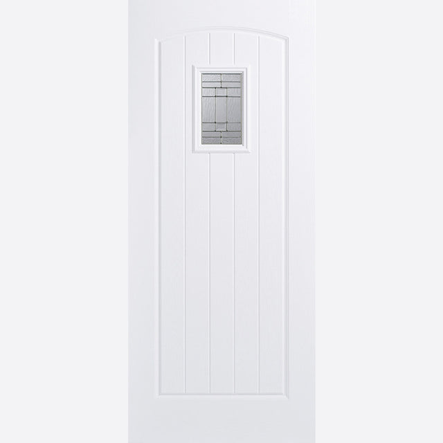 This is an image showing LPD - Cottage 1L Pre-Finished White Doors 813 x 2032 available from T.H Wiggans Ironmongery in Kendal, quick delivery at discounted prices.