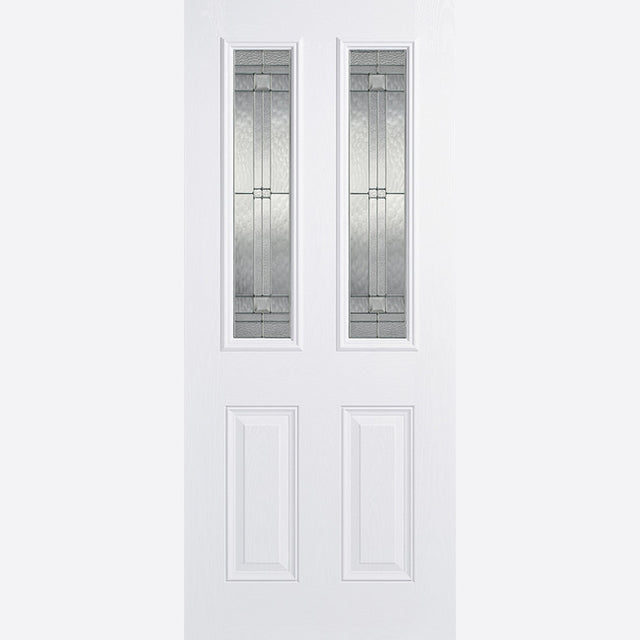 This is an image showing LPD - Malton 2L Glazed External Pre-Finished White Doors 838 x 1981 available from T.H Wiggans Ironmongery in Kendal, quick delivery at discounted prices.