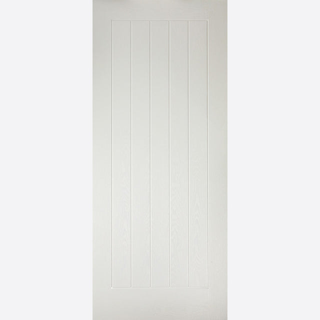 This is an image showing LPD - Mexicano External Pre-Finished White Doors 813 x 2032 available from T.H Wiggans Ironmongery in Kendal, quick delivery at discounted prices.
