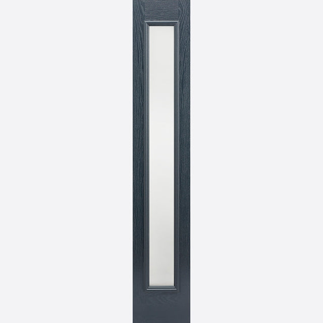 This is an image showing LPD - Sidelight 1L Frosted Pre-Finished Anthracite Grey Doors 356 x 2032 available from T.H Wiggans Ironmongery in Kendal, quick delivery at discounted prices.