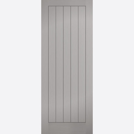 This is an image showing LPD - Vertical 5P Pre-Finished Grey Doors 838 x 1981 FD 30 available from T.H Wiggans Ironmongery in Kendal, quick delivery at discounted prices.