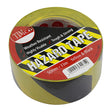 This is an image showing TIMCO Hazard Tape - Yellow & Black - 33m x 50mm - 1 Each Roll available from T.H Wiggans Ironmongery in Kendal, quick delivery at discounted prices.