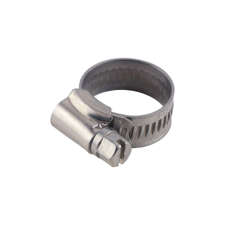 This is an image showing TIMCO Hose Clips - Stainless Steel - 13 - 20mm - 10 Pieces Bag available from T.H Wiggans Ironmongery in Kendal, quick delivery at discounted prices.
