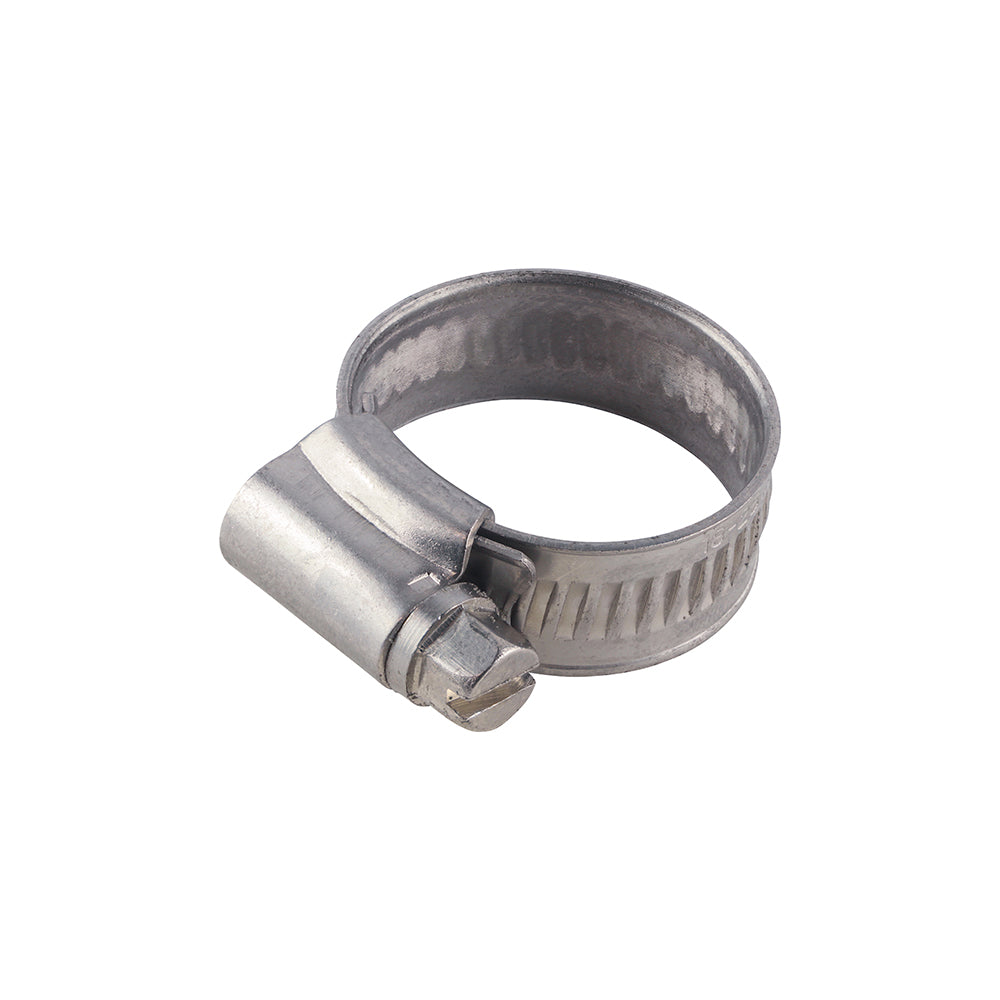 This is an image showing TIMCO Hose Clips - Stainless Steel - 18 - 25mm - 10 Pieces Bag available from T.H Wiggans Ironmongery in Kendal, quick delivery at discounted prices.