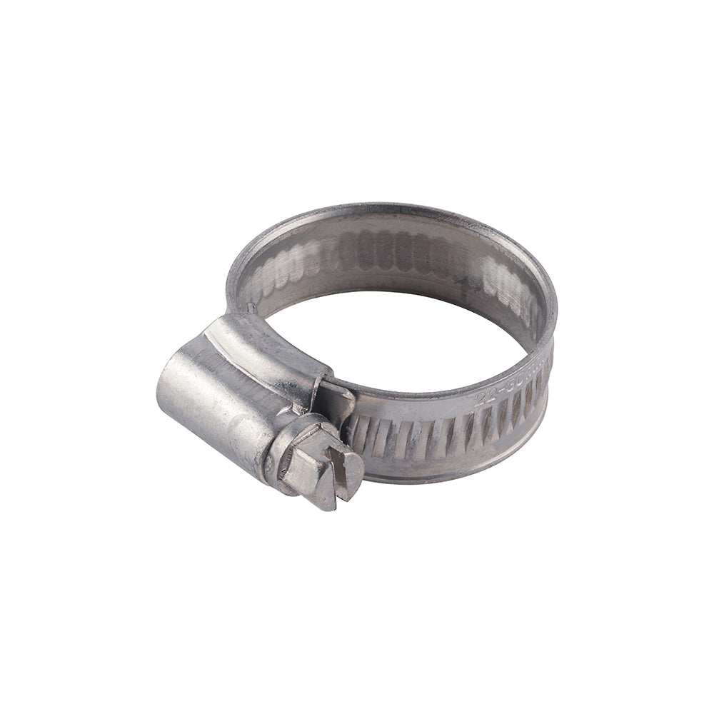 This is an image showing TIMCO Hose Clips - Stainless Steel - 22 - 30mm - 10 Pieces Bag available from T.H Wiggans Ironmongery in Kendal, quick delivery at discounted prices.