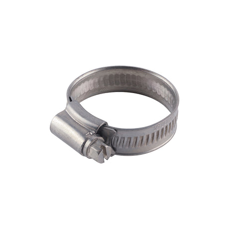 This is an image showing TIMCO Hose Clips - Stainless Steel - 25 - 35mm - 10 Pieces Bag available from T.H Wiggans Ironmongery in Kendal, quick delivery at discounted prices.