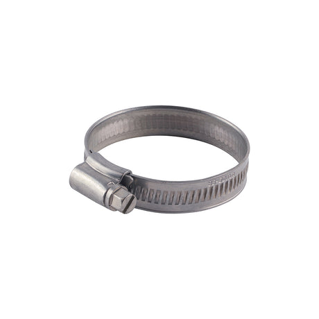 This is an image showing TIMCO Hose Clips - Stainless Steel - 35 - 50mm - 10 Pieces Bag available from T.H Wiggans Ironmongery in Kendal, quick delivery at discounted prices.