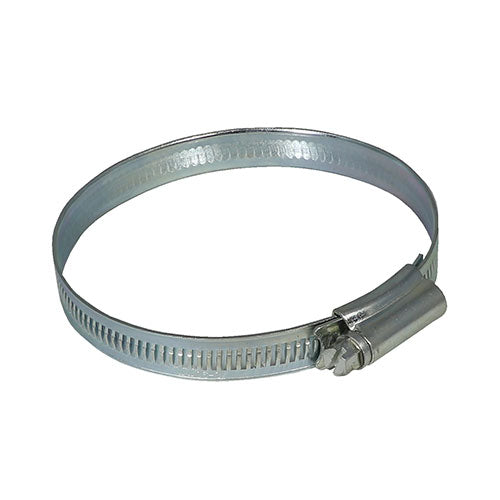 This is an image showing TIMCO Hose Clips - Zinc - 60 - 80mm - 10 Pieces Bag available from T.H Wiggans Ironmongery in Kendal, quick delivery at discounted prices.