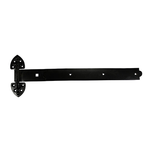 This is an image showing TIMCO Pair of Heavy Reversible Hinges - Black - 600mm - 1 Each Plain Bag available from T.H Wiggans Ironmongery in Kendal, quick delivery at discounted prices.
