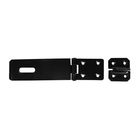 This is an image showing TIMCO Safety Pattern Hasp & Staple - Black - 3" - 1 Each Plain Bag available from T.H Wiggans Ironmongery in Kendal, quick delivery at discounted prices.