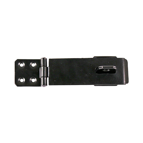 This is an image showing TIMCO Safety Pattern Hasp & Staple - Black - 3" - 1 Each TIMpac available from T.H Wiggans Ironmongery in Kendal, quick delivery at discounted prices.