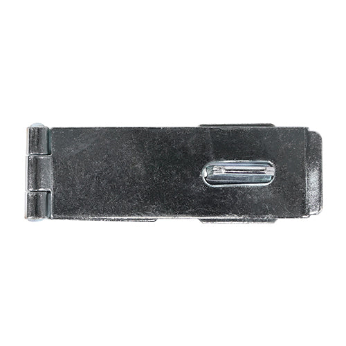 This is an image showing TIMCO Safety Pattern Hasp & Staple - Zinc - 3" - 1 Each Plain Bag available from T.H Wiggans Ironmongery in Kendal, quick delivery at discounted prices.