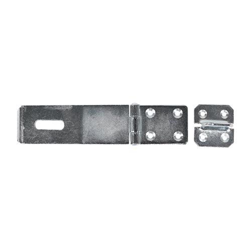 This is an image showing TIMCO Safety Pattern Hasp & Staple - Zinc - 3" - 1 Each Plain Bag available from T.H Wiggans Ironmongery in Kendal, quick delivery at discounted prices.