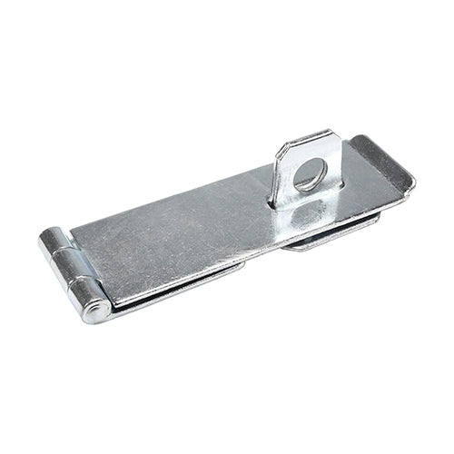 This is an image showing TIMCO Safety Pattern Hasp & Staple - Zinc - 3" - 1 Each Plain Bag available from T.H Wiggans Ironmongery in Kendal, quick delivery at discounted prices.