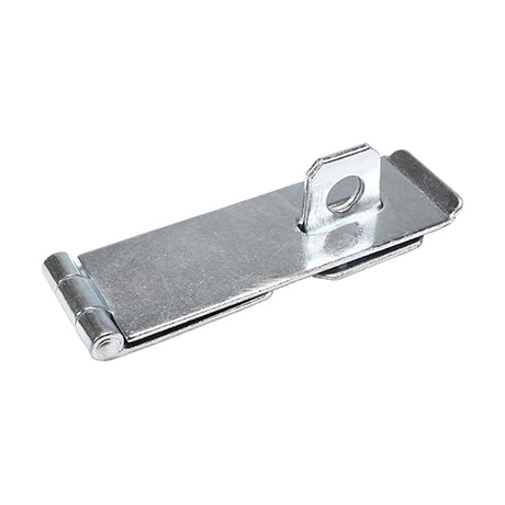 This is an image showing TIMCO Safety Pattern Hasp & Staple - Zinc - 4 1/2" - 1 Each Plain Bag available from T.H Wiggans Ironmongery in Kendal, quick delivery at discounted prices.