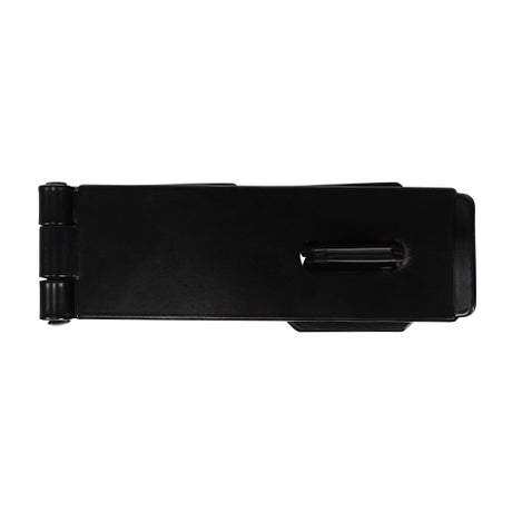This is an image showing TIMCO Safety Pattern Hasp & Staple - Black - 6" - 1 Each Plain Bag available from T.H Wiggans Ironmongery in Kendal, quick delivery at discounted prices.