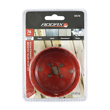 This is an image showing TIMCO Holesaw - Variable Pitch - 76mm - 1 Each Clamshell available from T.H Wiggans Ironmongery in Kendal, quick delivery at discounted prices.