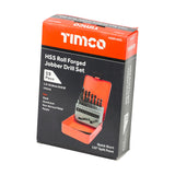 This is an image showing TIMCO Roll Forged Jobber Drills Set - HSS - 19pcs - 19 Pieces Case available from T.H Wiggans Ironmongery in Kendal, quick delivery at discounted prices.