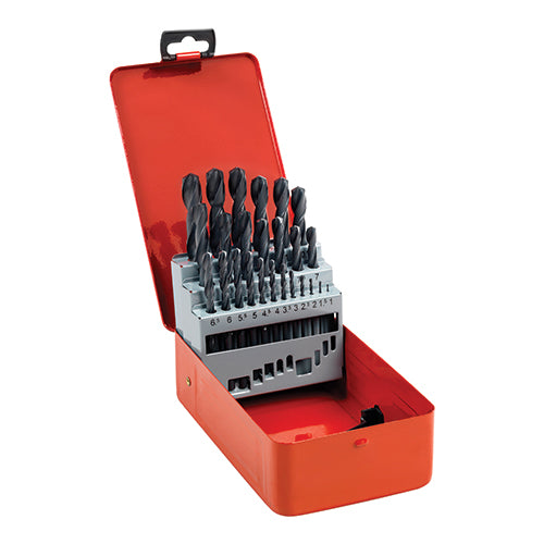 This is an image showing TIMCO Roll Forged Jobber Drills Set - HSS - 25pcs - 25 Pieces Case available from T.H Wiggans Ironmongery in Kendal, quick delivery at discounted prices.