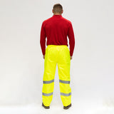 This is an image showing TIMCO Hi-Visibility Elasticated Waist Trousers - Yellow - XXX Large - 1 Each Bag available from T.H Wiggans Ironmongery in Kendal, quick delivery at discounted prices.