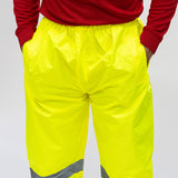 This is an image showing TIMCO Hi-Visibility Elasticated Waist Trousers - Yellow - X Large - 1 Each Bag available from T.H Wiggans Ironmongery in Kendal, quick delivery at discounted prices.