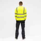 This is an image showing TIMCO Hi-Visibility Polo Shirt - Long Sleeve - Yellow - XXX Large - 1 Each Bag available from T.H Wiggans Ironmongery in Kendal, quick delivery at discounted prices.