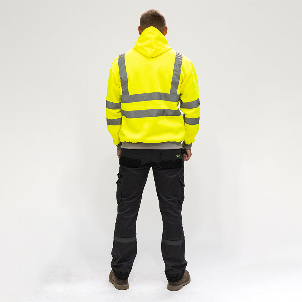 This is an image showing TIMCO Hi-Visibility Sweatshirt with Hood - Yellow - XXX Large - 1 Each Bag available from T.H Wiggans Ironmongery in Kendal, quick delivery at discounted prices.