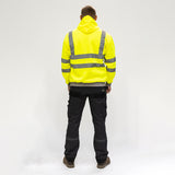 This is an image showing TIMCO Hi-Visibility Sweatshirt with Hood - Yellow - Large - 1 Each Bag available from T.H Wiggans Ironmongery in Kendal, quick delivery at discounted prices.