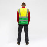 This is an image showing TIMCO Hi-Visibility Executive Vest - Yellow & Green - XXX Large - 1 Each Bag available from T.H Wiggans Ironmongery in Kendal, quick delivery at discounted prices.