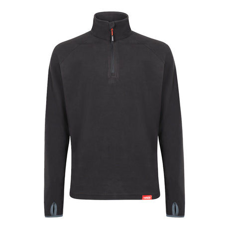 This is an image showing TIMCO Half Zip Overhead Fleece -Black - Large - 1 Each Bag available from T.H Wiggans Ironmongery in Kendal, quick delivery at discounted prices.