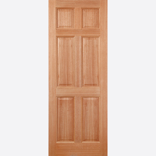 This is an image showing LPD - Colonial 6P Hardwood Dowelled Doors 762 x 1981 available from T.H Wiggans Ironmongery in Kendal, quick delivery at discounted prices.