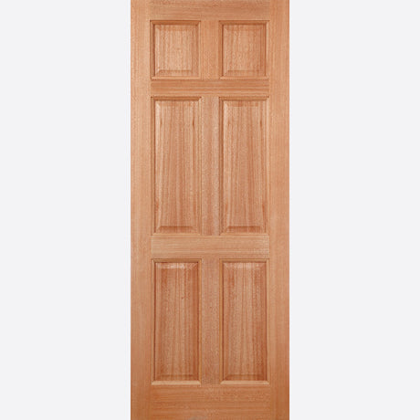 This is an image showing LPD - Colonial 6P Hardwood Dowelled Doors 813 x 2032 available from T.H Wiggans Ironmongery in Kendal, quick delivery at discounted prices.