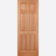 This is an image showing LPD - Colonial 6P Hardwood M&T Doors 762 x 1981 available from T.H Wiggans Ironmongery in Kendal, quick delivery at discounted prices.