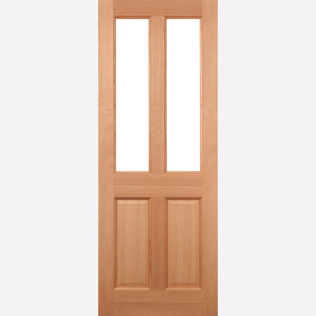 This is an image showing LPD - Malton 2L Glazed External Hardwood Dowelled Doors 813 x 2032 available from T.H Wiggans Ironmongery in Kendal, quick delivery at discounted prices.