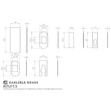 This image is a line drwaing of a Carlisle Brass - Intumescent Packs Grade 13 available to order from Trade Door Handles in Kendal