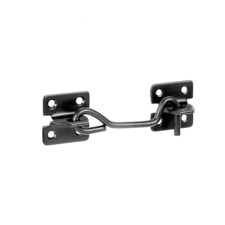 This is an image of Spira Brass - Iron cabin Hook Black 6" - 150mm available to order from T.H Wiggans Architectural Ironmongery in Kendal, quick delivery and discounted prices.