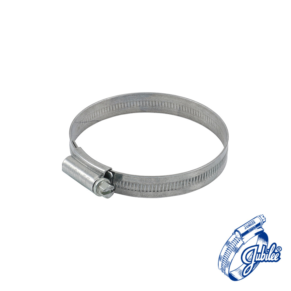 This is an image showing TIMCO Jubilee Clip Mild Steel - 3XMS - 60 - 80mm - 10 Pieces Bag available from T.H Wiggans Ironmongery in Kendal, quick delivery at discounted prices.