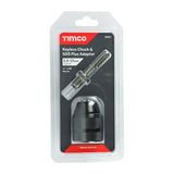 This is an image showing TIMCO 1/2" Keyless Chuck & SDS Plus Adaptor Set - 1/2" - 1 Each Blister Pack available from T.H Wiggans Ironmongery in Kendal, quick delivery at discounted prices.