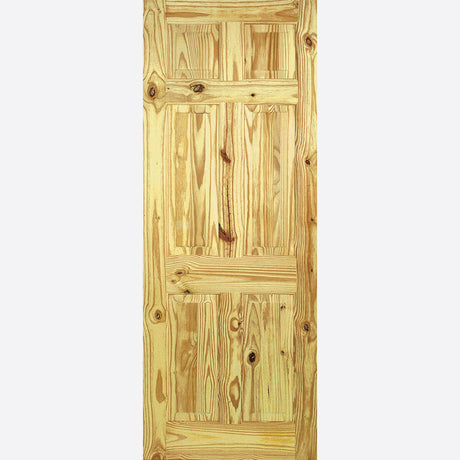This is an image showing LPD - 6P Knotty Pine Doors 686 x 1981 available from T.H Wiggans Ironmongery in Kendal, quick delivery at discounted prices.