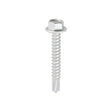 This is an image showing TIMCO Metal Construction Light Section Screws - Hex - Self-Drilling - Exterior - Silver Organic - 5.5 x 38 - 100 Pieces Box available from T.H Wiggans Ironmongery in Kendal, quick delivery at discounted prices.
