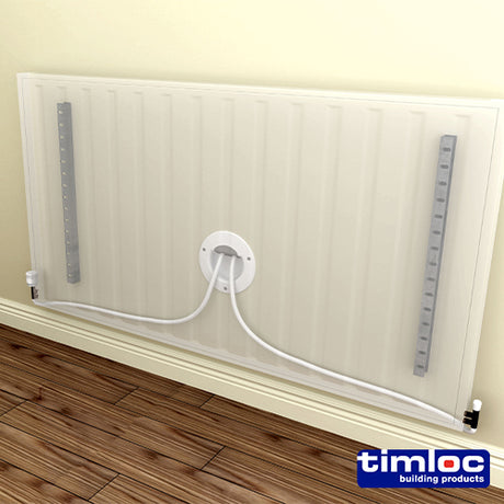 This is an image showing TIMCO Timloc Rad-Seal Radiator Pipe Guide and Seal - 1115 - 140mm - 10 Pieces Box available from T.H Wiggans Ironmongery in Kendal, quick delivery at discounted prices.