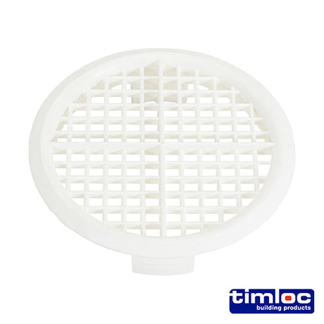 This is an image showing TIMCO Timloc Push-in Soffit Vent - White - 1140 - 70mm - 10 Pieces Bag available from T.H Wiggans Ironmongery in Kendal, quick delivery at discounted prices.