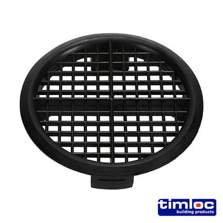 This is an image showing TIMCO Timloc Push-in Soffit Vent - Black - 1141 - 70mm - 10 Pieces Bag available from T.H Wiggans Ironmongery in Kendal, quick delivery at discounted prices.