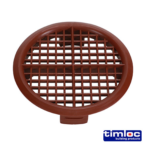 This is an image showing TIMCO Timloc Push-in Soffit Vent - Brown - 1142 - 70mm - 10 Pieces Bag available from T.H Wiggans Ironmongery in Kendal, quick delivery at discounted prices.