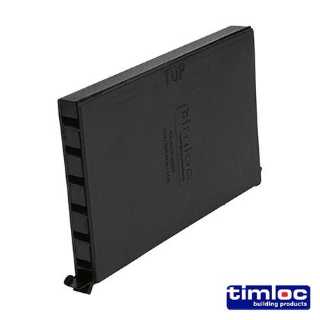This is an image showing TIMCO Timloc Cavity Wall Weep Vent - Black - 1143BL - 65 x 10 x 100 - 50 Pieces Box available from T.H Wiggans Ironmongery in Kendal, quick delivery at discounted prices.