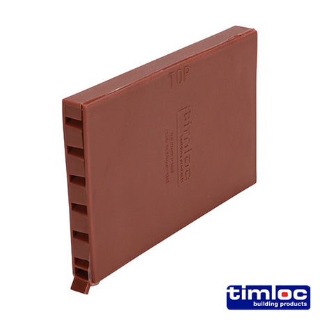 This is an image showing TIMCO Timloc Cavity Wall Weep Vent - Brown - 1143BR - 65 x 10 x 100 - 50 Pieces Box available from T.H Wiggans Ironmongery in Kendal, quick delivery at discounted prices.