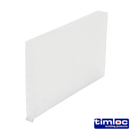 This is an image showing TIMCO Timloc Cavity Wall Weep Vent - Clear - 1143CL - 65 x 10 x 100 - 50 Pieces Box available from T.H Wiggans Ironmongery in Kendal, quick delivery at discounted prices.