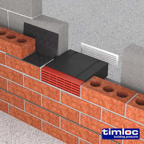 This is an image showing TIMCO Timloc Airbrick - Plastic - Blue / Black - 1201ABBB - 215 x 69 x 60 - 20 Pieces Box available from T.H Wiggans Ironmongery in Kendal, quick delivery at discounted prices.